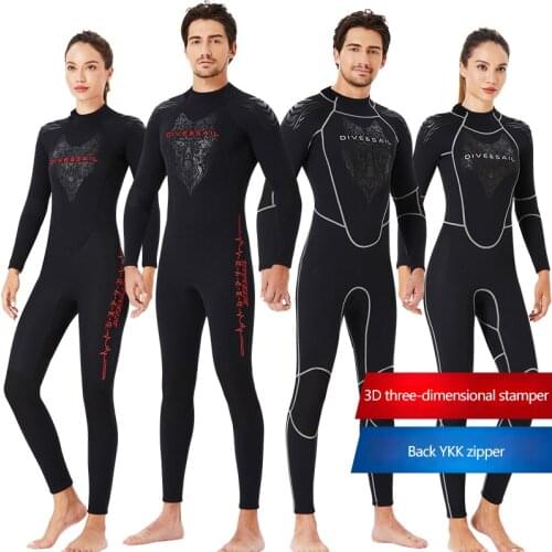 One-Piece 3MM Neoprene Mens Wetsuit Outdoor Cold And Warm Long-Sleeved Winter Swimsuit Water Snorkeling Anti-Jellyfish Wetsuit