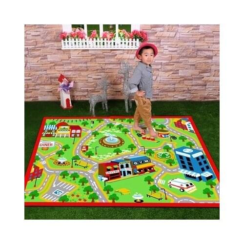 Designer Runway Kids Rug, express it in Cartoon Children Carpet, the Carpet of green city 150cm*200cm