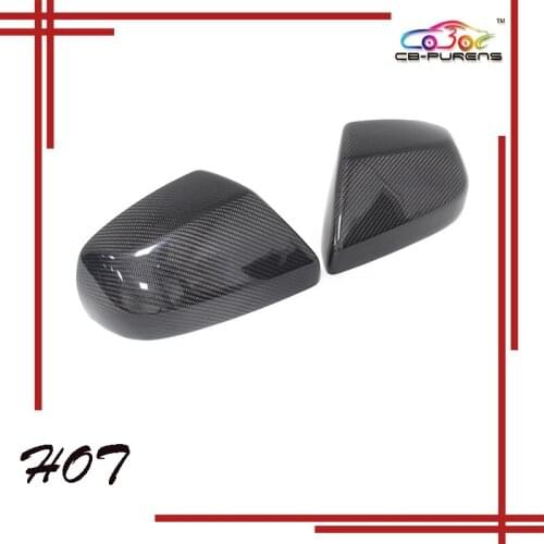 Gloss Black Add on/ 1:1 Replacement Style Original/OX Horn Shape Carbon Fiber Mirror Cover For-Cadillac ATS 2014 2015 2016-up