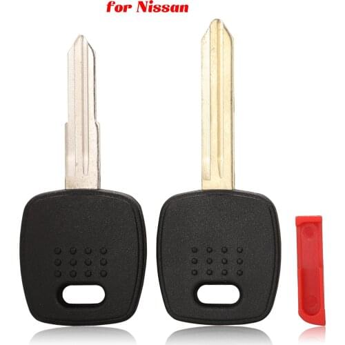 Jingyuqin New Transponder Chip Fob For Nissan Remote Key Shell Case Cover With Blank Uncut Blade Replacement