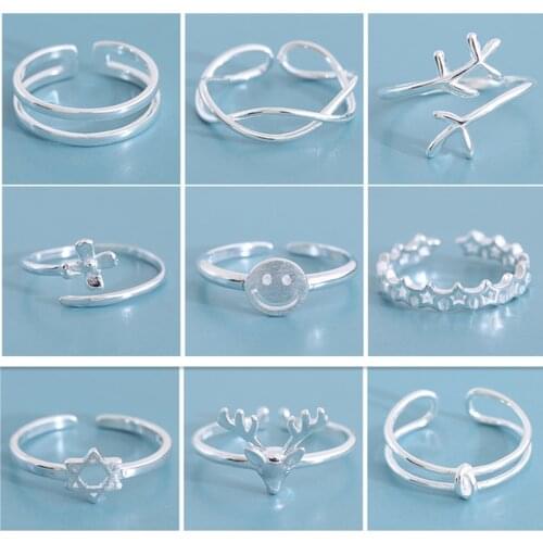 S925 Silver Knuckle Finger Rings For Women Personality Toe Ring Bague Femme Anillos Mujer 2020 Korea Style Jewelry Accesories