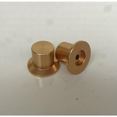 KYYSLB Diameter 38mm Height 28mm All Aluminum Power Amplifier Chassis Knob Volume Potentiometer Knob Straw Hat Knob