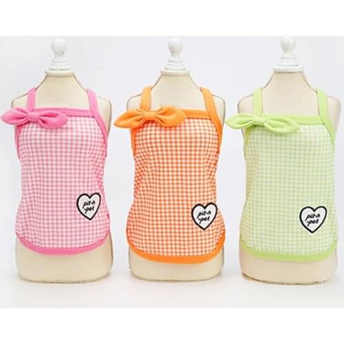 Summer Dog ClothingProducts Cat Puppy Skirt Chihuahua Yorkshire Pomeranian Bichon Poodle Schnauzer Clothes Pet Dog Vest Dropship