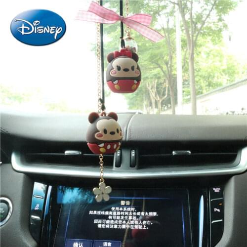 Disney Car Rearview Mirror Pendant Creative Mickey Minnie Cute Car Ornaments Car Interior Decorations