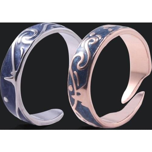 MIDY Classic Van Gogh Starry Sky Open Ring Women Men Wedding Lover Rings Romantic Jewelry Dropshipping