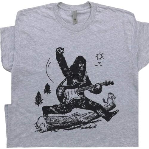 Youth Size - Sasquatch Playing Guitar T Shirt Kids Bigfoot Guitar Shirt Funny Cool Graphic Tee for Youth Boys Girls Teen