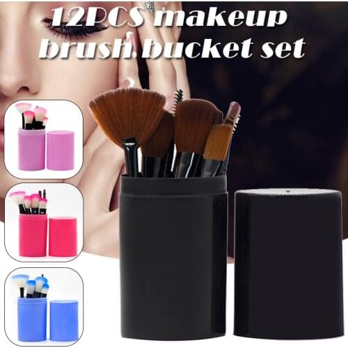 Hot 12 Pcs/set Professional Makeup Brushes Cosmetic Kit With Box for Foundation Eyeshadow Eyebrow Eyeliner Blush SSwell