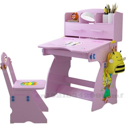 Childrens Study Table Chair Combination Primary School Desk Set Household Multi-function Lifting Study Table Kids Furniture