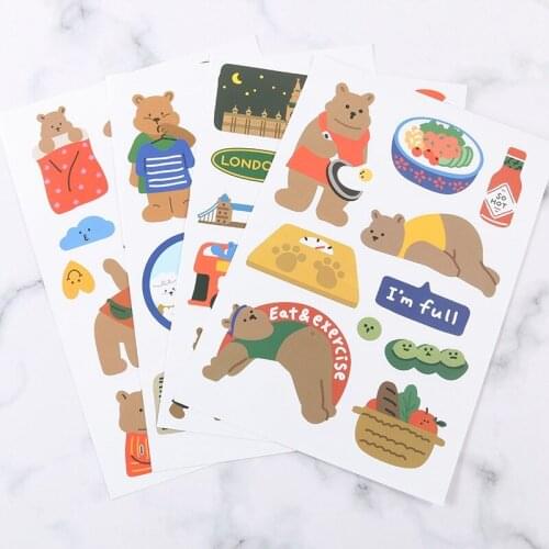 The Bears And Rabbits Die Cut Scrapbooking Paper Stickers DIY Stationery Diary Mobile Luggage Adhesive Craft Decoration Supplies