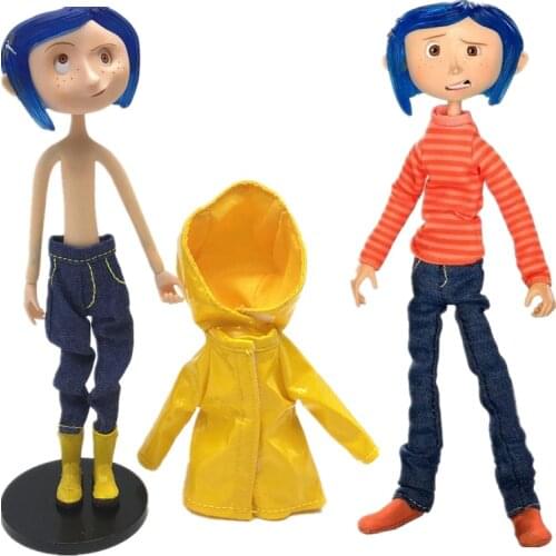 NEW Coraline Figure Doll The Secret Door Coraline y la Puerta Secreta Raincoat Action Figure Toys Christmas Gift