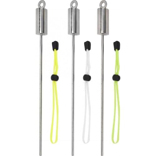 30cm Diving Lobster Stick Pointer Underwater Shaker Noise Maker with Scale Stainless Steel Scuba Diving Stick Lanyard