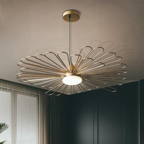 Postmodern LED Chandelier Dining Room Simplicity Creative Led Iron Ceiling Chandelier Living Room Bedroom Deco Hanging Lights