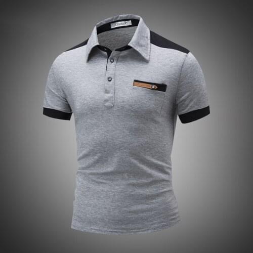 New Mens Polo Shirts Mens Casual Business Printing Contrast Color Polo New Brand Clothing Summer Streetwear Casual Fashion Tops