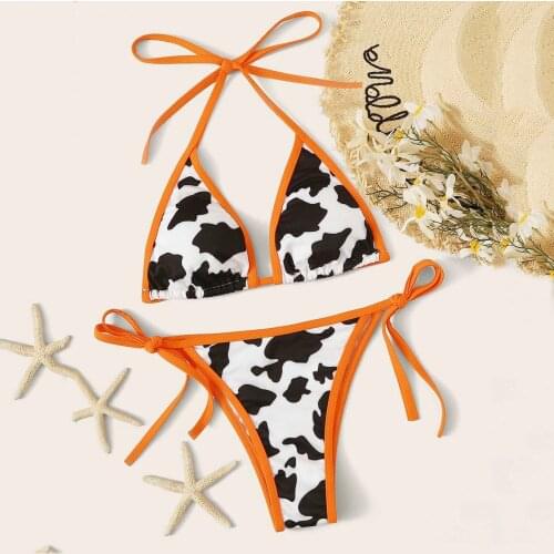 Sexy Bikini Set Leopard Print High Waist Sleeveless Halter Summer Swimwear for Women Casual Maillot De Bain Bikini Mujer Biquini