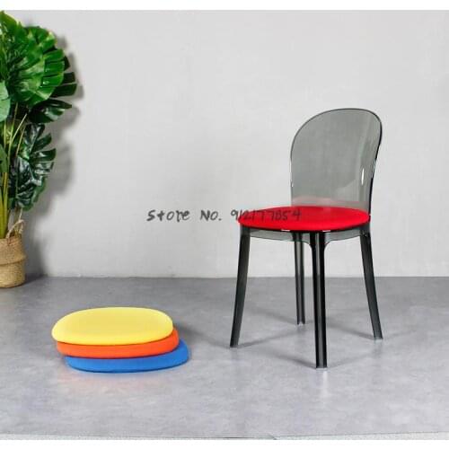 Nordic ins dining chair home personalized soft bag back chair simple transparent makeup chair designer acrylic chair