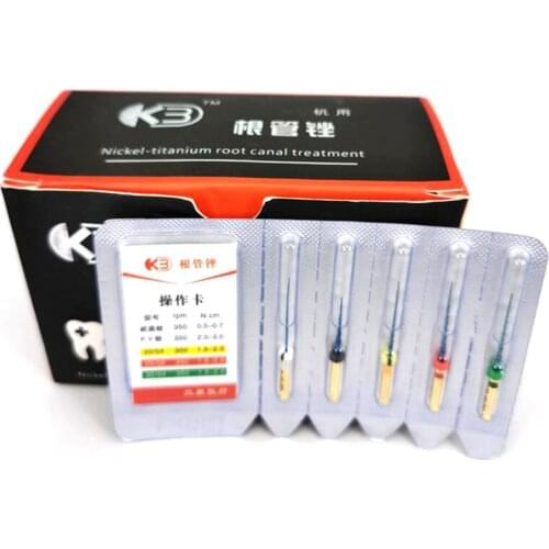 Dental Endodontic K3 NiTi Thermal Root Canal Files 31mm 5pcs/card