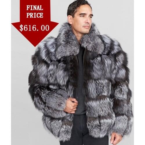 Winter Bomber Jacket Men Fox Fur Coat 2021 New Warm Premium Fur Jacket Casual Fashion Outwear Free Shippin