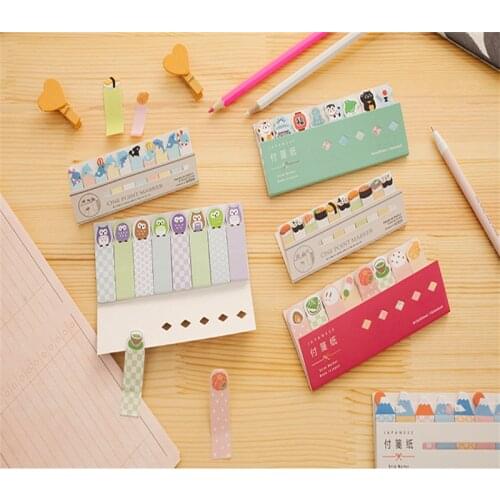 1Pcs/lot Variety Lovely Japanese Animals Sticky Notepad Memo Note Message Post Marker Label Office School Stationery Supplies