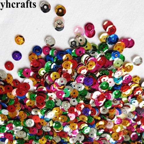 25gram/Lot.Mini 6mm concave round sequins Craft material Kindergarten crafts Creative activity item Color learning Make your own