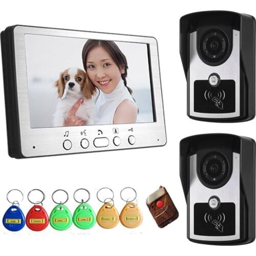 2v1 7 Inch Wired Video Door Phone Access Control Doorbell