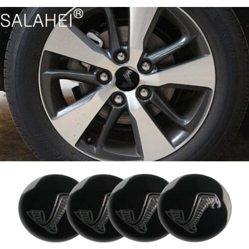 4PC 56MM Car Wheel Center Hub Cap Logo Car Sticker Car Badge Cover Emblem For Ford Mustang 2018 2015 Shelby GT Cobra GT500