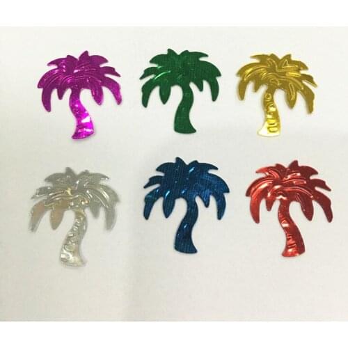 500pcs 20mm Coconut Palm Tree Mix Color PVC Paillettes Loose Sequins Craft for Garments Sewing ,Scrapbook DIY
