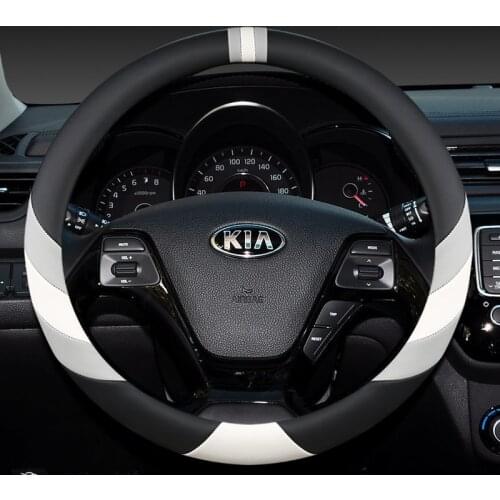 PU Leather Sport Car Steering Wheel Cover for Kia K2 K3 K4 K5 K3S KX1 KX3 KX5 KX7 Rio Soul Auto Accessories