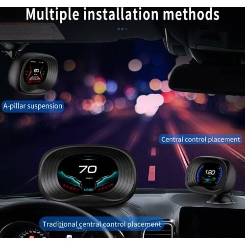 WiiYii P20 2 IN 1 Car HUD GPS Navigation OBD2 Scanner On-board Computer Bluetooth Live GPS Navigation Speedometer Projection