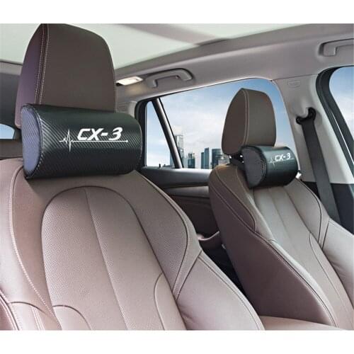 Car Styling for Mazda CX-3 CX3 2017 2018 Accessories car neck pillows both side pu leather single headrest