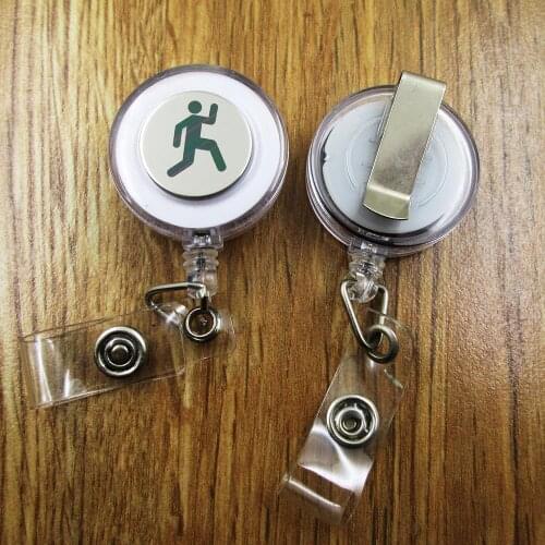 Runner ID Badge Reel gift for him/her friend family retractable recoil id badge holder work fun