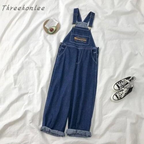 Nbpm Washed Denim Overalls Cargo Pants Women Denim Trousers Vintage Clothes Boyfriend Jeans For Women Streetwear Girls Baggy