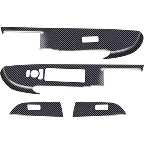 Car Carbon Fiber Door Handle Window Lift Switch Panel Cover Trim Decorator Accessories for Toyota Raize