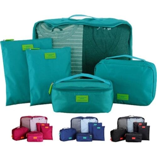 Portable Waterproof Shoe Bra Clothes Storage Bag Travel Organizer For Travelling Outdoor Activity 7 Pcs Suit Set Free Shipping