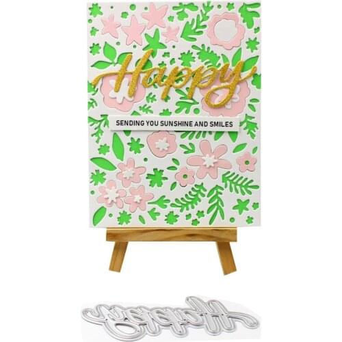 KSCRAFT Happy Metal Cutting Dies Stencils for DIY Scrapbooking/photo album Decorative Embossing DIY Paper Cards