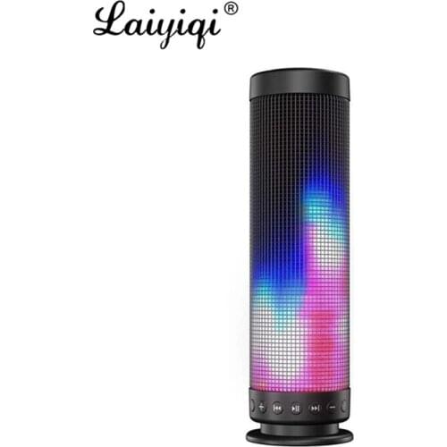 Laiyiqi Column Colorful Speaker LED Pulse Night light altavoz bicicleta Bicycle portable colunas parlante bluetooth lautsprecher