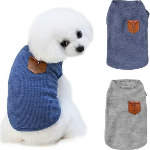 Summer Dog Clothes Solid Color Puppy Cat T Shirt Breathable Cotton Pet Cool Clothing Dog Vest For Yorkshire Chihuahua Teddy