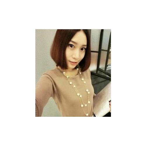 Hot Korean Version Of The Multi-layer Fashion Jewelry / Double Pearl Necklace Chain Length Sweater Decorated Wholesale