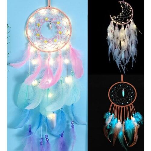 Handmade Girl Dream Catcher Wind Chimes Home Hanging Dreamcatcher Kids Nordic Style Bedroom Baby Childrens Room Decoration