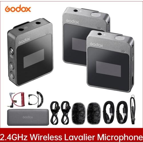 Godox MoveLink 2.5G MoveLink M2 M1 Microphone Transmitter/ Receiver Wireless Lavalier Mic for Phone DSLR vs Comica BoomX SYNCO