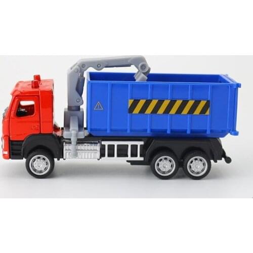 1:72 alloy pull back sanitation truck model,waste recycling truck toy,original packaging gift toy,free shipping