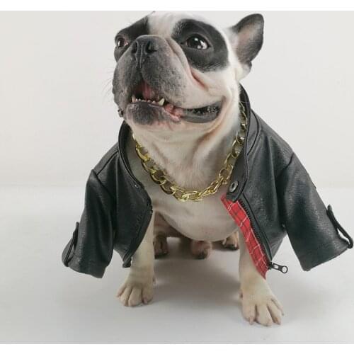 French Bulldog Fashion Pet Dog Leather Jacket Waterproof Coat For Small Medium Dogs Schnauzer Chihuahua Pug Hoodie Clothes BNC08