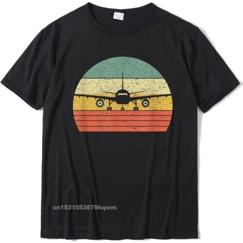 Airplane Shirt Retro Flying Aviation Gift Vintage Pilot T-Shirt Custom Cotton Mens Tops Tees Funny Rife Top T-Shirts