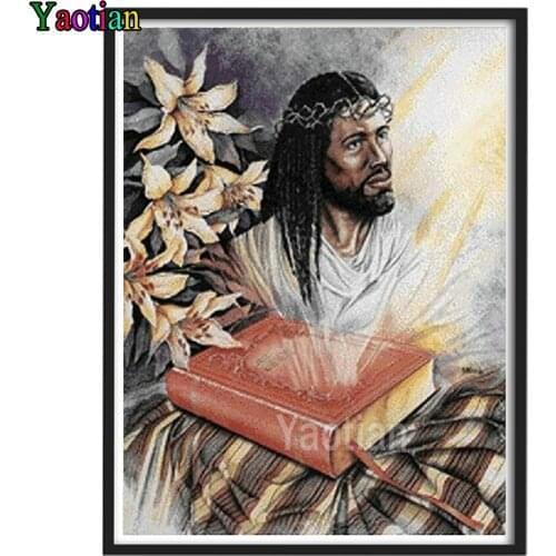 Full Square/Round Diamond Painting Kit Christian jesus and lilies Embroidery Diamond Mosaic Sale DIY Painting Rhinestone Picture