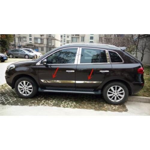 Stainless steel body trim by the door decorative plates anti-scratch protection car styling For Renault Koleos 2009-2016