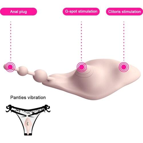 Wearable Vibrator for Women Clitoral Stimulator Panty Vibrators Anal Plug Remote Control Invisible Vibrating Toys for Adults 18