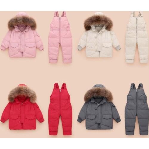Newborn Baby Boys Girls Clothes Winter Warm Hooded Down Jackets Outerwear Solid Color Jumpsuit 1 2 3 Years ropa para bebe