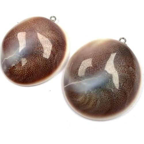 Natural Stone Shell Pendant Irregular Charms Pendants for Handmade Jewelry Making DIY Necklace 40x45-45x50mm