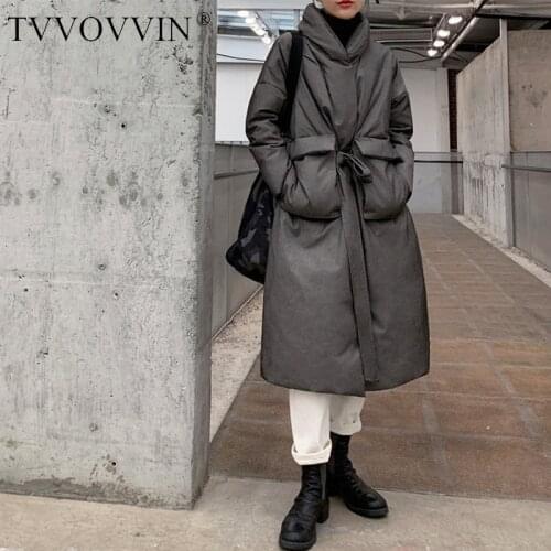 TVVOVVIN Down Coat Women Winter Down Jacket Female Long White Duck Overcoat Warm Thickened Long Down Jackets Women Black MR5P