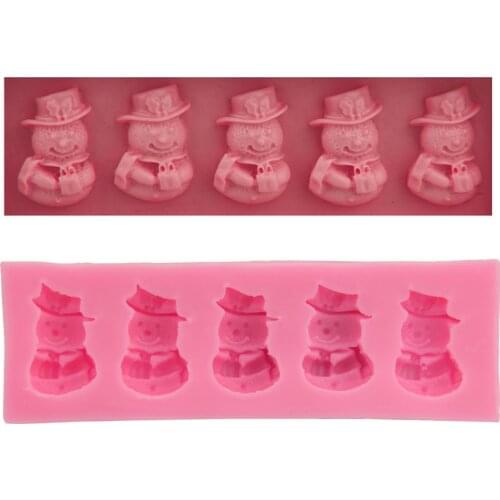 DIY Baking Tools Snowman Fondant Silicone Cake Mold Chocolate Mold Liquid Silicone Cake Decorating Tool