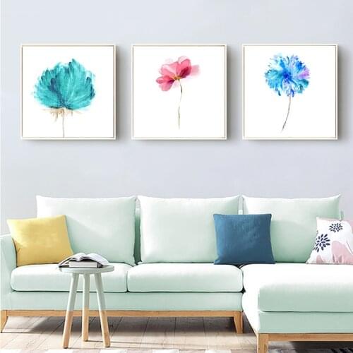 Nordic Decoration Flower Wall Art Canvas Painting Modern Minimalist Posters and prints Wall Pictures for Living Room Home Decor